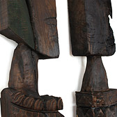 Ngahwiw walker maori carved wooden totem poles, pou